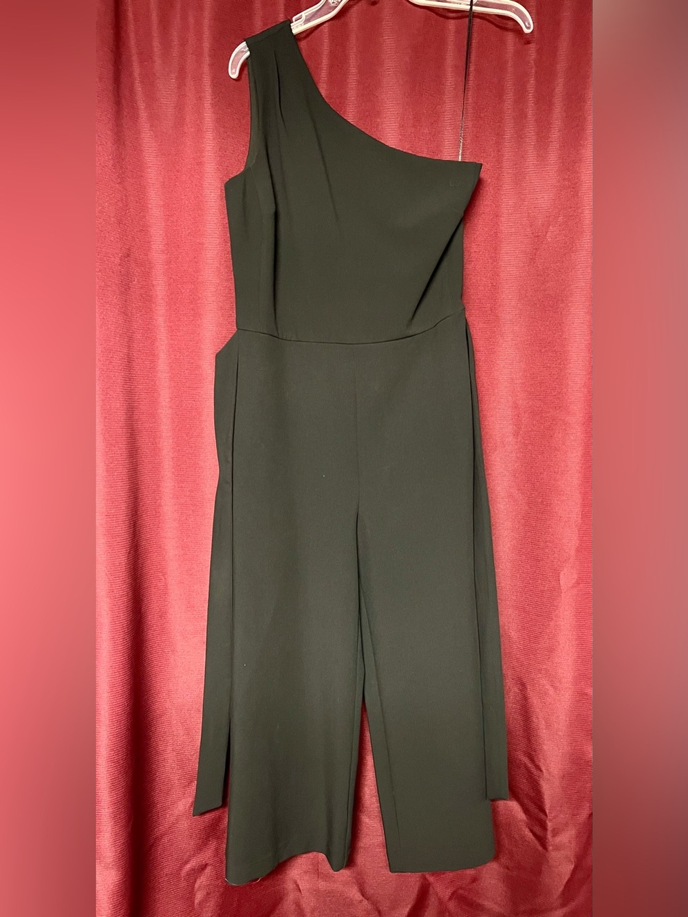 Banana Republic Black One-Shoulder Wide-Leg Jumpsuit